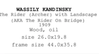 Why is Wassily Kandinsky “The Rider” (1909) an important work?