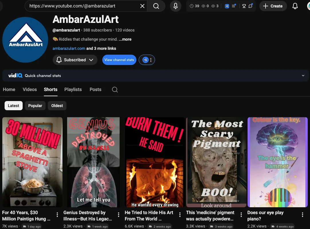 AmbarAzulArt YouTube